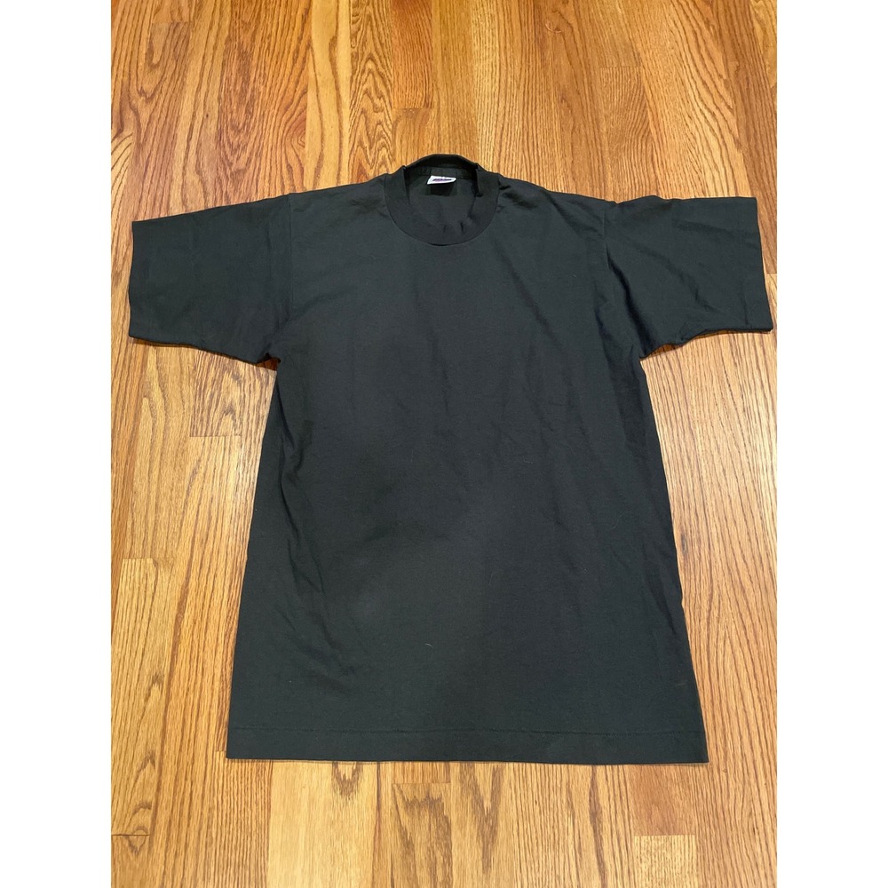 BVD Mens T-Shirt Size M Black Premium Series Single Stitch Made in USA Vintage